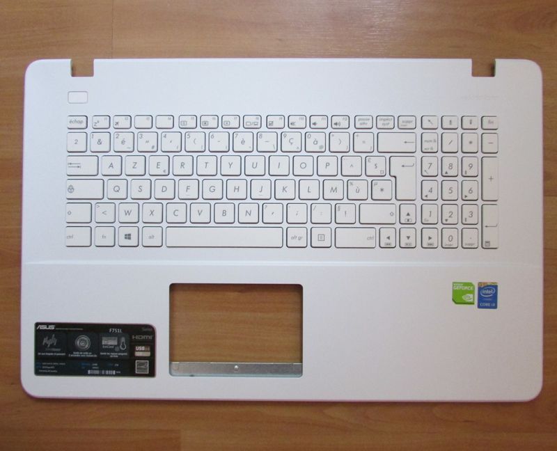 Acheter Clavier asus f f751 touches chiclets blanches - Touche-clavier -portable.com
