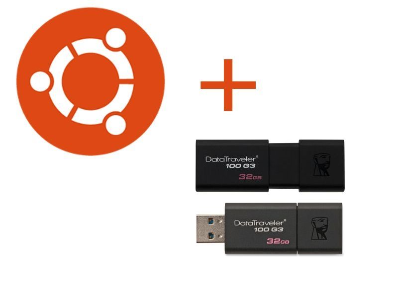 Clé USB Ubuntu ⋅ 64Go ⋅ USB-C/USB-A