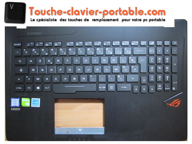 Touche de Clavier pour PC Portable Asus Asus Rog G502VS - Acheter touche de  clavier ordinateur portable G Series 