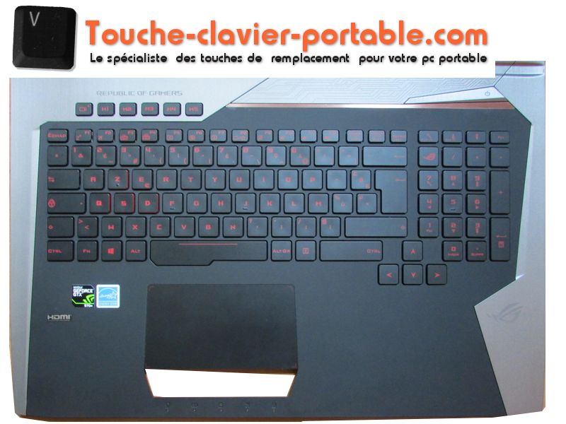 Touche de Clavier pour PC Portable Asus Asus Rog G502VS - Acheter touche de  clavier ordinateur portable G Series 